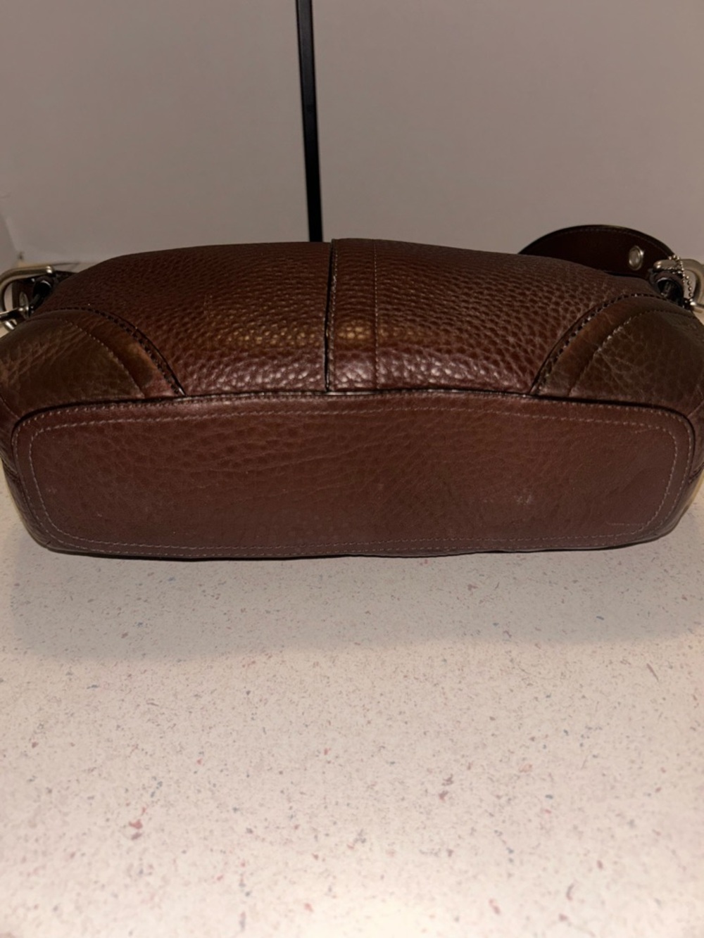 Classic Coach Brown SoHo Pebbled Leather Shoulder Bag - Picture 3 of 14